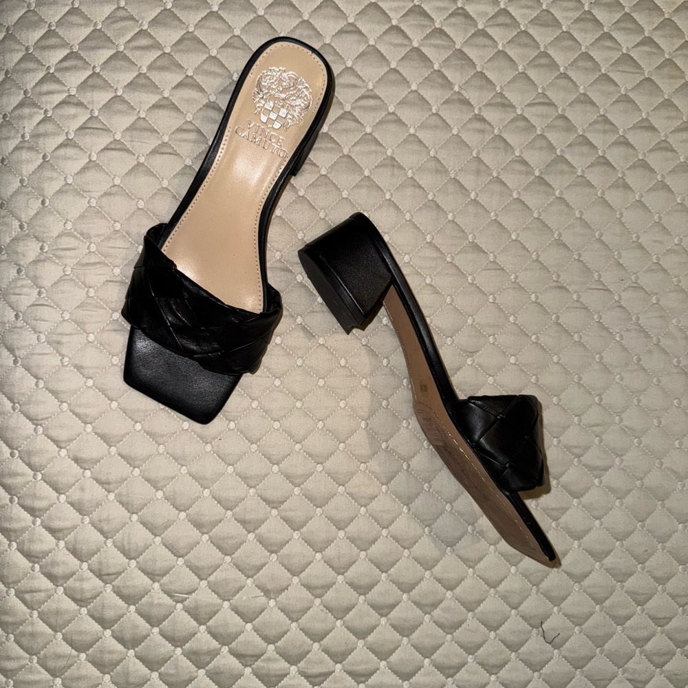 Vince Camuto Black Woven Heels